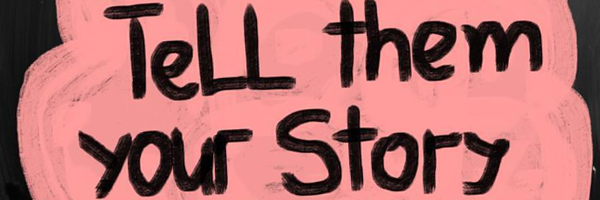 Large speech bubble saying 